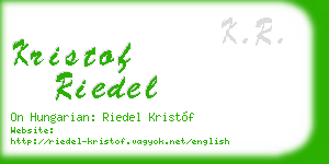 kristof riedel business card