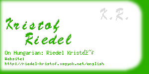 kristof riedel business card